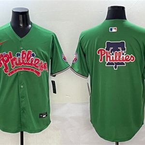 Philadelphia Phillies Team Big Logo Green Phanatic Limited Stitched Jersey