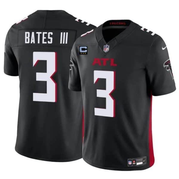Atlanta Falcons #3 Jessie Bates III Black 2024 F.U.S.E With 3-Star C Patch Vapor Untouchable Limited Stitched Jersey
