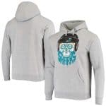 San Jose Sharks Gray Heathered Skull Beard Pullover Hoodie