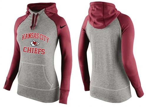 Nike Kansas City Chiefs Performance Hoodie Grey Red_3