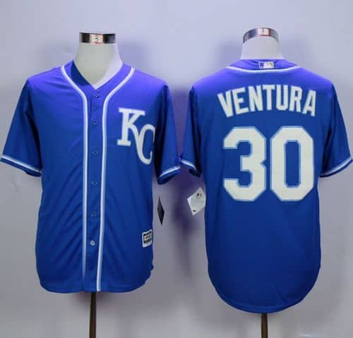 Royals #30 Yordano Ventura Blue Alternate 2 New Cool Base Stitched Jersey