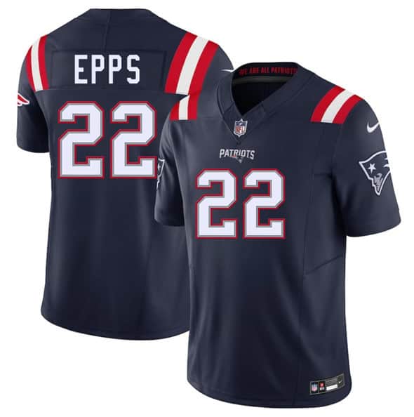New England Patriots #22 Marcus Epps Navy 2025 F.U.S.E. Vapor Limited Stitched Jersey