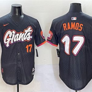 San Francisco Giants #17 Heliot Ramos Anthracite 2025 City Connect Limited Stitched Jersey