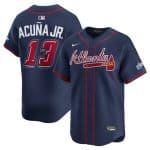 Atlanta Braves #13 Ronald Acuna Jr. Navy 2025 Speedway Classic Alternate Limited Stitched Jersey