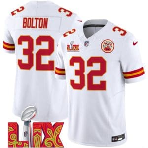 Kansas City Chiefs #32 Nick Bolton White 2025 F.U.S.E. Super Bowl LIX Patch Vapor Untouchable Limited Stitched Jersey