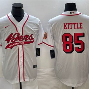 San Francisco 49ers #85 George Kittle New White Cool Base Stitched Jersey
