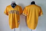 Mitchell And Ness Pirates Blank Yellow Throwback Stitched Jersey