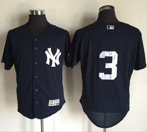 Yankees #3 Babe Ruth Navy Blue Flexbase Authentic Collection Stitched Jersey