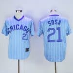 Cubs #21 Sammy Sosa Blue(White Strip) Cooperstown Throwback Stitched Jersey