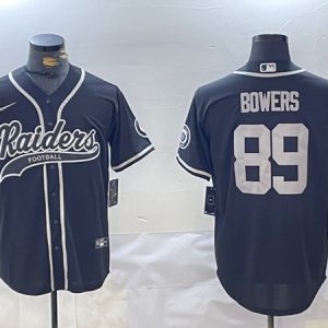 Las Vegas Raiders #89 Brock Bowers Black Cool Base Stitched Jersey