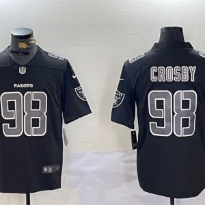 Las Vegas Raiders #98 Maxx Crosby Black Vapor Limited Stitched Jersey