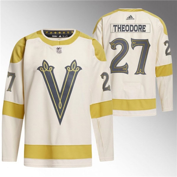 Vegas Golden Knights #27 Shea Theodore Cream 2024 Winter Classic Breakaway Stitched Jersey