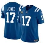 Indianapolis Colts #17 Daniel Jones Blue 2025 F.U.S.E. With 4-Star C Patch Vapor Limited Stitched Jersey