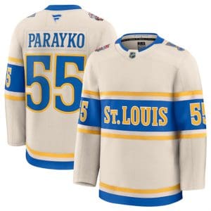 St. Louis Blues #55 Colton Parayko Cream 2024-25 Winter Classic Stitched Jersey
