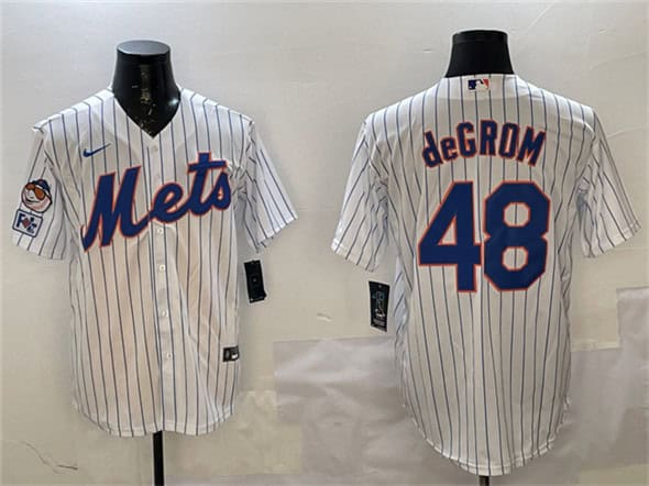 New York Mets #48 Jacob DeGrom White 2025 Spring Training Cool Base Stitched Jersey