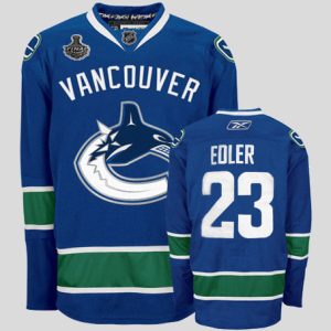 Canucks 2011 Stanley Cup Finals #23 Alexander Edler Blue Stitched Jersey