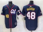 American League #48 Jacob deGrom Navy 2025 All-Star Edition Limited Stitched Jersey