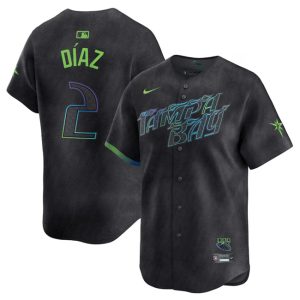 Tampa Bay Rays #2 Yandy D¨ªaz Charcoal 2024 City Connect Limited Stitched Jersey