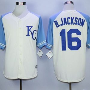 Royals #16 Bo Jackson Cream Exclusive Vintage Stitched Jersey