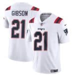 New England Patriots #21 Antonio Gibson White Vapor Limited Stitched Jersey