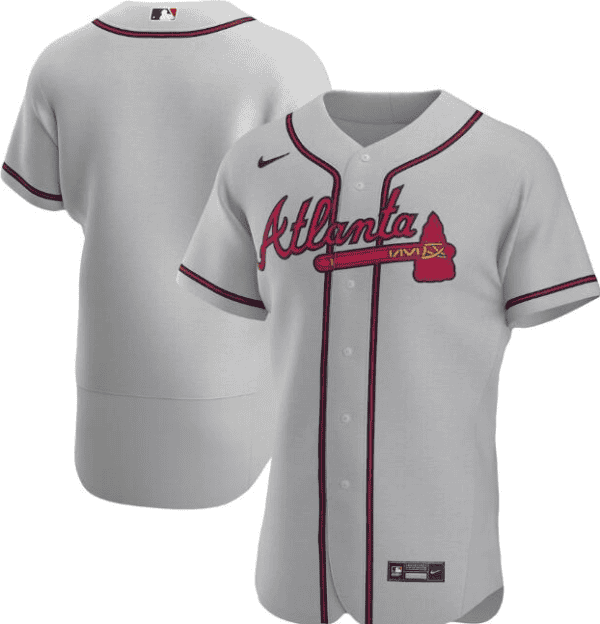 Atlanta Braves Blank Grey Flex Base Stitched Jersey