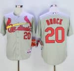 Cardinals #20 Lou Brock Grey Cool Base Stitched Jersey