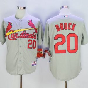 Cardinals #20 Lou Brock Grey Cool Base Stitched Jersey