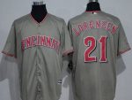 Reds #21 Michael Lorenzen Grey New Cool Base Stitched Jersey