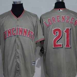 Reds #21 Michael Lorenzen Grey New Cool Base Stitched Jersey