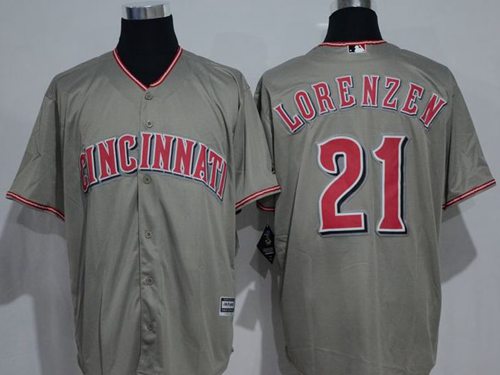 Reds #21 Michael Lorenzen Grey New Cool Base Stitched Jersey