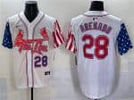 St. Louis Cardinals #28 Nolan Arenado White Independence Day Vapor Premier Limited Stitched Jersey