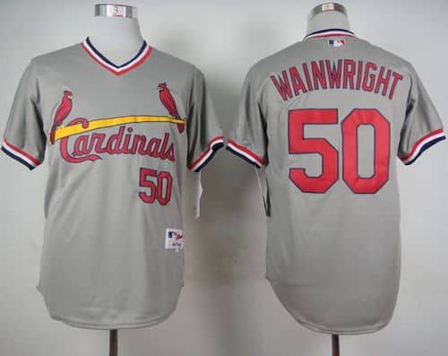 Cardinals #50 Adam Wainwright Grey 1978 Turn Back The Clock Stitched Jersey