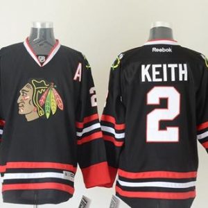Blackhawks #2 Duncan Keith Black Stitched Jersey