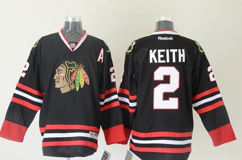Blackhawks #2 Duncan Keith Black Stitched Jersey