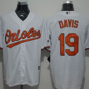 Orioles #19 Chris Davis White New Cool Base Stitched Jersey