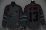 Red Wings #13 Pavel Datsyuk Charcoal Cross Check Fashion Stitched Jersey