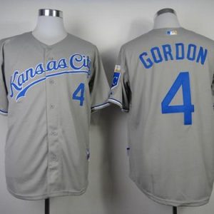 Royals #4 Alex Gordon Grey Cool Base Stitched Jersey