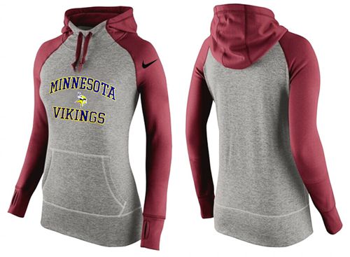 Nike Minnesota Vikings Performance Hoodie Grey Red