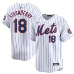 New York Mets #18 Darryl Strawberry White 2024 Home Limited Stitched Jersey