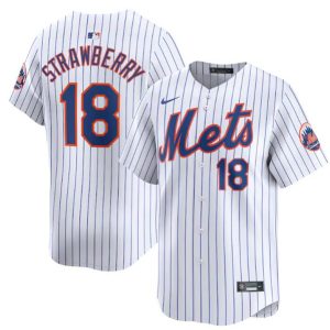 New York Mets #18 Darryl Strawberry White 2024 Home Limited Stitched Jersey