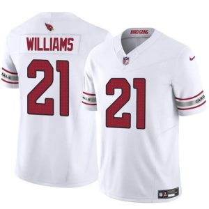 Arizona Cardinals #21 Garrett Williams White 2024 F.U.S.E. Vapor Untouchable Limited Stitched Jersey