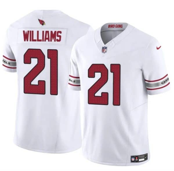 Arizona Cardinals #21 Garrett Williams White 2024 F.U.S.E. Vapor Untouchable Limited Stitched Jersey