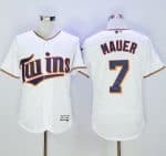 Twins #7 Joe Mauer White Flexbase Authentic Collection Stitched Jersey