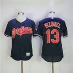 Cleveland Indians #13 Omar Vizquel Navy Flexbase Stitched Jersey