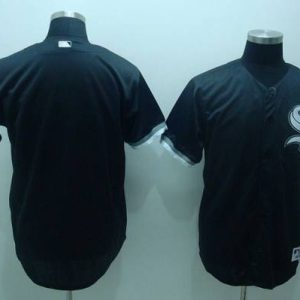 White Sox Blank Stitched Black Jersey