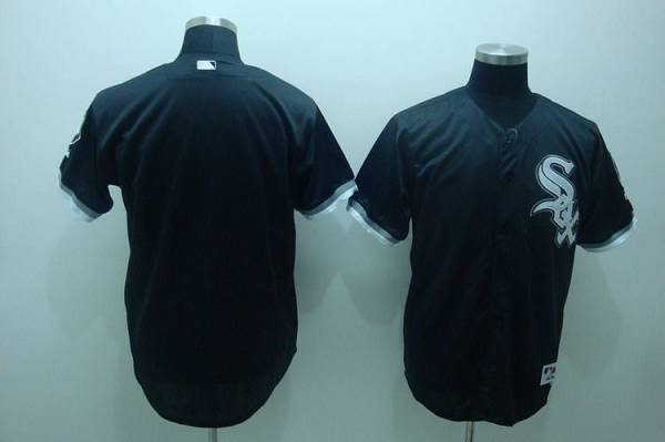 White Sox Blank Stitched Black Jersey