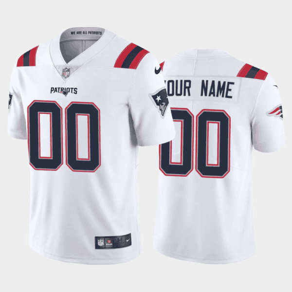 New England Patriots New White Customized Vapor Untouchable Limited Stitched Jersey