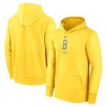 Boston Red Sox Yellow Collection Practice Performance Pullover Hoodie