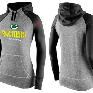 Nike Green Bay Packers Performance Hoodie Grey Black