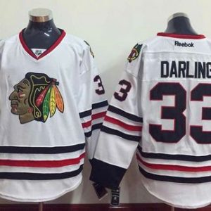 Blackhawks #33 Scott Darling White Stitched Jersey
